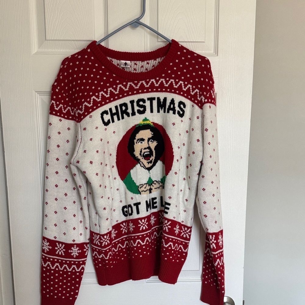 Elf Red and White Christmas Sweater